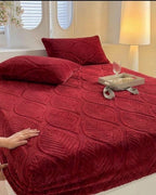 Drap-housse  gaufré — 160×200