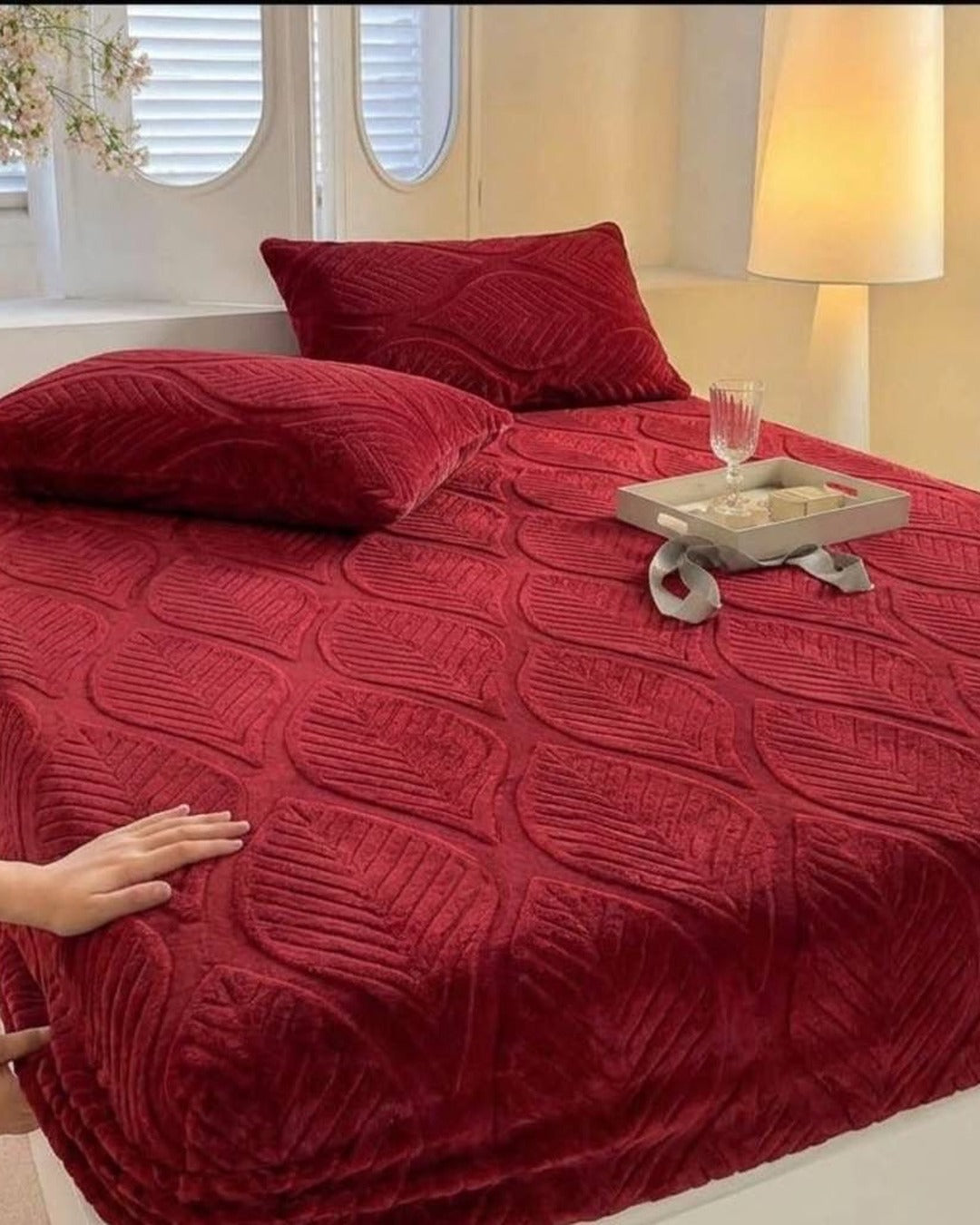 Drap-housse  gaufré — 160×200